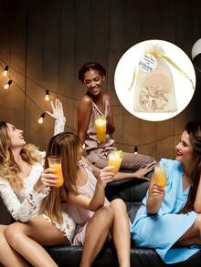 Brodark 4/20件套单身派对迷你礼品套装，包含粉色、紫色、黄色镜面梳子、发圈、感谢卡和礼品袋（每套4件，5套共20件），适合单身派对、新娘送礼会和水疗过夜派对，是送给家人、朋友、女朋友、情人节、母亲节的绝佳礼物。 - 彩色 - 查看 3