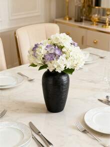 1pc Plastic Imitation Ceramic Vase - Home Office Decor Art Design, Unique Gift For Holiday Birthday Party, Dry Flower & Artificial Flower Decoration Vase, Jingdezhen Ceramic Craft, Suitable For Friends And Family, Vase, Center Piece Vase, Wedding Vase, Floral Arrangement, Minimalist Style, Classic Pattern, High-Quality Ceramic, Interior Decor Centerpiece - Multicolor - View 12