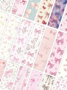 24 buc/cutie Semne de carte drăguțe cu papion - Set cu design floral și Kawaii, potrivite pentru citit, jurnalism și meșteșuguri DIY - Culori vibrante, semne de carte unice pentru iubitorii de cărți, decor de papetărie - Multicolor - Vizualizare 4