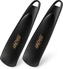 NINEMAX Calzador de Zapatos Plástico 19cm, Calzador de Botas para Mujer Hombres Mayor, Calzadores de Pequeño para Viajes - Negro/2 piezas - Ver 13