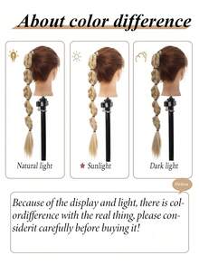 2pcs 20 Inch Ponytail Wig Female Bubble Braid Natural Dye Twist Braid Tie-Up Dreadlocks1 Double Ponytail Lantern Braid - Multicolor - View 7