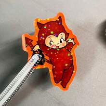 卡通红魔乙烯基贴纸，汽车贴花，适用于笔记本电脑、汽车、头盔、 Kindle、摩托车、水杯、保险杠贴纸等 - Multicolour - 查看 12