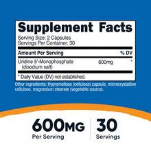 Nutricost Uridine Monophosphate 60 Capsules, 600 Mg Per Serving - Vegan, 30 Servings - 其他 - 查看 2