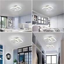 1 قطعة إضاءة سقف LED، إضاءة معلقة للغرفة، قابلة للتعديل بين الضوء الأبيض والدافئ والطبيعي، إضاءة رئيسية داخلية، إضاءة للسلالم، مناسبة لممرات وديكورات سقف حديثة أخرى، سهلة التركيب - متعدد الألوان - مشاهدة 8