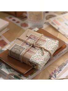 SIMNO 一套50张大尺寸复古美学剪贴簿纸，包含30张贴纸和20张装饰纸，个性化剪贴簿计划创意学习用品（21厘米*14厘米） - 綠色 - 查看 5