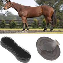 5件套马匹护理套装：塑料鬃毛刷、尾毛刷、梳子、蹄钩及其他类似工具 - 完整的马厩及马术护理套装，适用于马匹、矮马、幼驹 - 必备马匹护理工具
