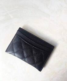 New Fashionable Ladies' Small Card Bag – Stylish Credit Card Holder For Women - C C 黑色 - 查看 1
