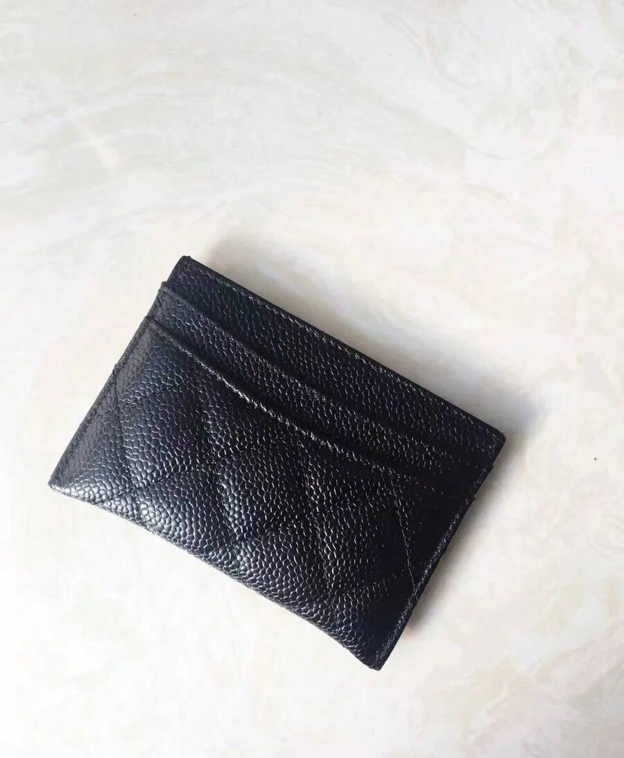New Fashionable Ladies' Small Card Bag – Stylish Credit Card Holder For Women - C C 黑色 - 查看 1