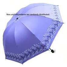 1 pieza Paraguas plegable ligero y portátil, impermeable, con 10 varillas y patrón floral, con excelente protección UV, paraguas casual ligero y portátil para hombres y mujeres, selección de primavera y verano, regalos para damas de honor, decoración de habitación, dormitorio, playa, viaje, para hombres, para mujeres, vacaciones - Multicolor - Ver 21