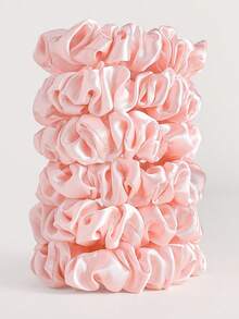 12个装缎面粉色发圈，粉色配饰，女士发饰，美发工具，美容配饰，卷发配饰，发饰，女士发饰，秋季，旅行，美发工具，女士配饰，美发用品，卷发，发圈，发圈，卷发配饰，礼物，旅行发圈马尾辫发圈 - 粉色 - 查看 7