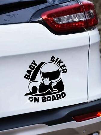 1pc Baby Car Sticker - "Baby On Board" Lettering, Car Window/Windshield Safety Warning Decorative Sticker, Automotive Accessory