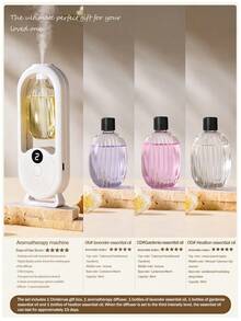1 pieza Difusor de aroma automático y difusor de aceites esenciales, ambientador eléctrico para el hogar, montado en la pared/sobre la mesa, con luz nocturna de color, 5 modos de funcionamiento, adecuado para dormitorio, oficina, habitación de mascotas, decoración del hogar, eliminación de olores en el baño, gran regalo para mujeres. 6 aceites esenciales con fragancias disponibles (p. ej. lavanda, jazmín, Shangri-La, lirio, gardenia, etc.) - Blanco - Ver 18