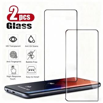 2 piezas de vidrio templado curvo 9D para Edge 60 Pro, 60 Fusion, 60 Stylus, 60 Neo, 60, 50 Ultra, 50 Pro 5G, 50 Fusion, 50 Neo, 50 - Cobertura de pantalla completa, anti-arañazos, dureza 9H, HD claro, protección de borde a borde para Edge 40 Pro, 40 5G, 40 Neo, Moto G85 5G