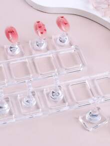 1件裝扣式美甲練習桌，壓克力美甲練習與展示桌，適用於美甲/足部修護練習，適合美甲愛好者與初學者 - 無色 - 查看 8