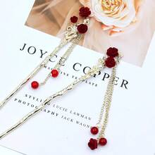 Retro Vintage Asian Chinese Traditional Hanfu Silver Metal Flower Hair Sticks With Pearl Bead Pendants Bamboo Lotus Long Hair Chopsticks Forks Bun Updo Holders Hairpins - 8 CÁI S5 - Xem 7