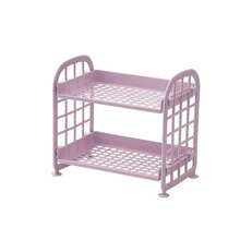 1pc Foldable 2-Tier Bathroom Vanity Organizer, Minimalist Countertop Makeup Jewelry Storage Rack, Home Bedroom Vanity Display Shelf - Multicolor - View 7