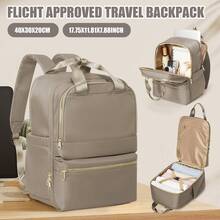 Large Capacity Travel Backpack Unisex, Lightweight Business Laptop Bag, Multi-Functional Multi-Compartment Student School Bag, Suitable For Middle And High School Students' Daily Use, Hand-Carry Backpack, Suitable For Outdoor Hiking And Camping Travel, Aviation Certified Portable Cabin Bag, Fashionable College Student Color Matching Backpack, Unisex Commute School Work Use, Shoulder Strap Backpack, Compliant With Flight Standards 40*20*30cm - Multicolor - View 9