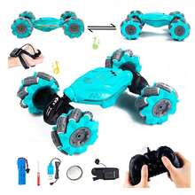 Carro De Control Remoto 4wd Sensor De Gestos Giro 360 - Azul - Ver 11