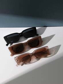 3 pares de gafas de sol con montura cuadrada, accesorios de viaje, gafas de sol de playa, accesorios de playa para mujer, gafas de sol básicas y apropiadas para suéter, jeans, pantalones de chándal, sudadera con capucha, chaquetas, vestidos y camisas de manga larga, elegante para salidas familiares, viajes, vacaciones, playa, al aire libre - Multicolor - Ver 6