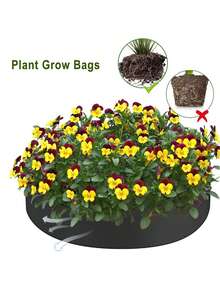 90*30cm Garden Flower Growing Bag Fabric Raised Planting Bed Bag Planter Pot With Handles Planting Pots For Herb Vegetable Plants Round - Black - View 10