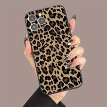 Una funda de teléfono creativa, funda de teléfono con patrón de leopardo, borde recto y textura esmerilada, que ofrece protección completa a prueba de golpes y resistente a caídas, compatible con modelos de  del 7 al 16. - (Un color) 1 unidad por paquete - Ver 1