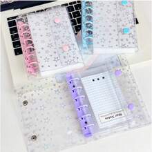 A7 Size Portable Transparent Loose-Leaf Binder, Transparent Sticker Book, Photo Storage Sleeves, Photo Album, Budget Planner, Diary, Notebook, Office Supplies - Decorative Card Holder - View 4