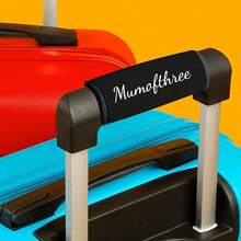 1-10pcs Customized Neoprene Luggage Handle Covers, Personalized Suitcase Handle Protectors, Trolley Grip Covers, Stroller Handlebar Sleeves, Customized Luggage Handle Wraps To Prevent Mistaken Airport Pickup, Customized Travel Group Slogan - Multicolor - View 5