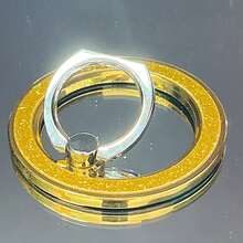 Premium Magnetic Metal Ring Phone Holder, Compatible With Magnetic Phone Ring Holder, Compatible With Iphone Wireless Charging, 2-In-1 Ring Holder, Comes With Magnetic Ring, Multiple Frame Color Options, Suitable For Fitness/Office/Watching Videos - Multicolor - View 25