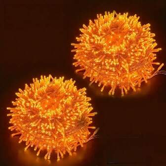 1条LED灯串，装饰灯串，长度10米/32.8英尺/100颗LED灯珠，具有8种照明模式，支持一键控制，配备USB接口。这种灯串非常适合室内装饰、窗户装饰、花园装饰、婚礼装饰、新年装饰、圣诞节装饰。