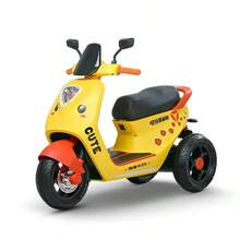 Yadea  DAFUNKI-1 Mini Scooter Eléctrico Infantil con Luces LED Rítmicas, Música USB/AUX, Pedal Acelerador, Asiento Ergonómico y Ruedas Estables - Juguete Eléctrico para Niños hasta 30 kg, Ideal para Regalo - Amarillo - Ver 3