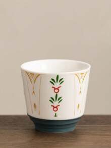 1 pieza Taza de café saudí de cerámica de 180ml, taza de agua creativa de Ramadán, taza de té, taza de latte manual, regalo del Día del Padre, regalo del Día de la Madre, regalo para amigos, regalo festivo para colegas, 7 estilos disponibles - Multicolor - Ver 17