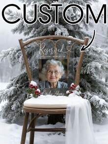 1pc Acrylic Memorial Plaque, Deeply Mourning And Paying Tribute To Those Dancing In The Starry Sky. Modern Transparent Glass-Like Acrylic Memorial Plaque For Wedding, Personalized Memorial Plaque, Wedding Decor, Wedding Memorial Plaque, Deeply Mourning Plaque, Personalized Memorial Plaque, Wedding Favor, Birthday & Graduation Gift - Multicolor - View 4