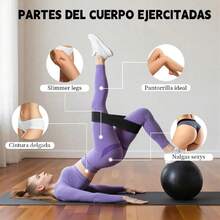 3 Pack Bandas de Resistencia, Bandas Elásticas Fitness, Ligas Elásticas Multifuncional, para Yoga Pilate Crossfit Ejercicios en Casa y Gimnasio - Multicolor - Ver 6