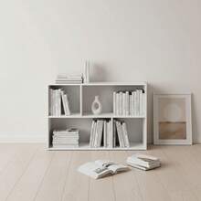 KIWI Modular Wooden Cube Shelving Unit In Various Sizes And Configurations (2 To 9 Compartments), Versatile Bookshelf For Books, Storage And Decoration, Various Colors Available - BLANCO - 4 件套 | 85*30*59厘米 - 查看 8