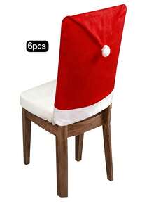 1/2/4/6/10/20pcs/Set Christmas Chair Covers, 23.6*20 Inch Removable Washable Dining Chair Slipcovers, Suitable For Christmas Restaurant, Kitchen, Living Room Home Decor, Christmas Decorations, Christmas Hats, Christmas Gifts, Christmas Accessories, Christmas Decor, Room Decor, Home Decor, Christmas Decorations - Multicolor - View 15