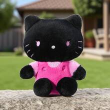 Miniso 1pc Sanrio Character Color Changing Plush Hanging Decor - Hello Kitty (Black) - High Quality Soft Plush, Creates Cozy Atmosphere In Car - Multicolor - View 3