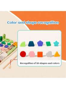 4 In 1 Toys Shape & Number Matching,Fishing Game,Animal Puzzle,Halloween Gifts/Christmas Gifts/New Year Gifts/Birthday Gifts - Multicolor - View 4