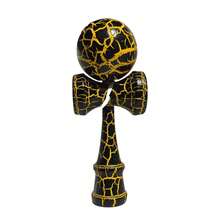 1个剑玉技巧球，男女通用，手眼协调训练，彩色裂纹木纹设计，平衡练习，适合所有年龄段，户外休闲，技能发展套装