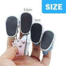 Cute Doll Shoes For Labubu(17cm), 2025 New Mini Shoes For Labubu Clothes Accessories, Mini Finger Shoes For Labubu Doll Accessories Dress Up Unique Style (White) - trắng - Xem 7