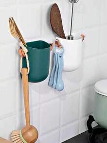 1pc Bathroom Wall-Mounted Deer Antler Toothbrush Holder, Multi-Scene Kitchen Utensil Storage Box - Multicolor - View 8