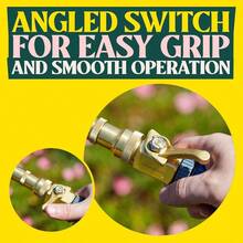 Heavy-Duty 3/4 Brass Garden Hose Shut Off Valve For Outdoor Gardening Use Durable Water Shutoff Connector With Precision Control Ideal For Garden Hose Nozzles And Irrigation Systems Reliable 3/4 Inch GHT Brass Attachment With Dual-Pack Convenience - 2Pack - 查看 4