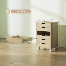 HOMCOM Filing Cabinets - Cor de carvalho - Ver 7