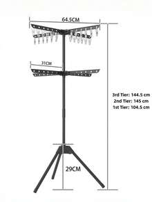 1PC Multifunctional Towel Rack And Clothes Drying Rack For Balconies Clothes Garment Coat Rack Drying Clothing Racks Metal Freestanding For Hanging Clothes Portable Closet Floor-Standing Foldable Multi-Layer Clothes Drying Rack For Laundry Bedroom - Multicolor - View 2