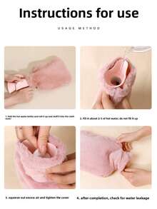 Bình nước nóng nắp mềm 1000ml, chống rò rỉ và đã được kiểm nghiệm, có túi Kangaroo, thích hợp cho người lớn sử dụng thoải mái và giảm đau, đồ dùng văn phòng, bình nước ngủ giúp ngủ ngon và giảm đau, quà tặng cho phụ nữ, quà tặng cá nhân hóa. - Nhiều màu - Xem 4