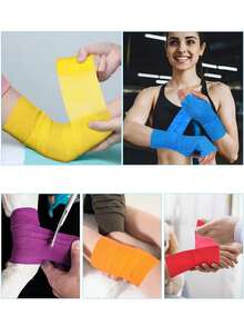 1/6/12/24 miếng băng dán hình xăm dùng một lần, tự dính, co giãn, có tay cầm và ống siết chặt, phụ kiện trang điểm vĩnh viễn - Nhiều màu - Xem 6