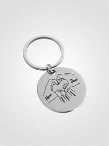 Ayotu Llaveros personalizables, llaveros personalizados para padres de la mano, se pueden personalizar con 1-6 nombres, convirtiéndolos en un regalo perfecto para nuevos padres. El mejor regalo de llavero estilo papá, adecuado como accesorio de llavero. Organizador de viaje - Multicolor - Ver 16