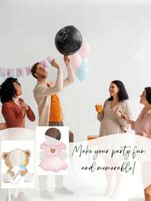 Bộ trò chơi "Cho tôi ăn" dành cho tiệc mừng em bé (12 món/6 món), bao gồm bảng trò chơi và bịt mắt, thích hợp cho tiệc cô dâu, tiệc tiết lộ giới tính, cũng có thể dùng làm đồ trang trí tiệc. - Nhiều màu - Xem 2