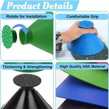 One-Click Ice Scraper Snow Shovel - Conical Tip Winter Car Windshield Cleaning Tool, Equipped With Heavy-Duty Ergonomic Handle And Multi-Color Options (///) - Portable Car Snow Remover, Suitable For Windshield, Windows, Glass Surfaces, Essential Car Accessory, Winter Car Supplies, Car Ice Scraper, Car Deicing Shovel, Winter Car Ice Scraper, Windshield Deicing Scraper - Multicolor - View 2