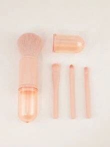 Bộ cọ trang điểm mini 4 trong 1 tiện dụng khi đi du lịch, bao gồm cọ môi, cọ highlight, cọ phấn mắt, cọ tán kem nền và phấn phủ. - Nhiều màu - Xem 4