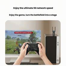 适用于PC和笔记本电脑的二合一Wi-Fi 6蓝牙5.4 USB网络适配器，增强型5dBi远程AX900 Mbps WiFi适配器，双频2.4G/5GHz无线网络加密，免驱动，USB供电，小巧设计，适用于Windows 11/10台式电脑